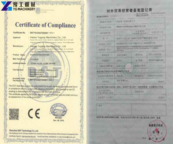 CE and Quality Certificate