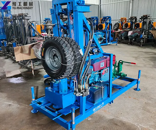 portable hydraulic water well drilling rig