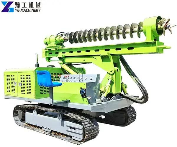 solar farm pile driving machine