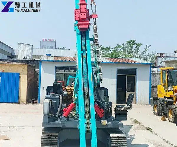 solar pile driver machine