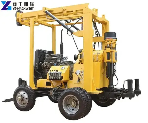 trailer mounted water well drilling rig