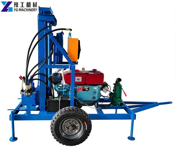 wheel portable borehole drilling machine