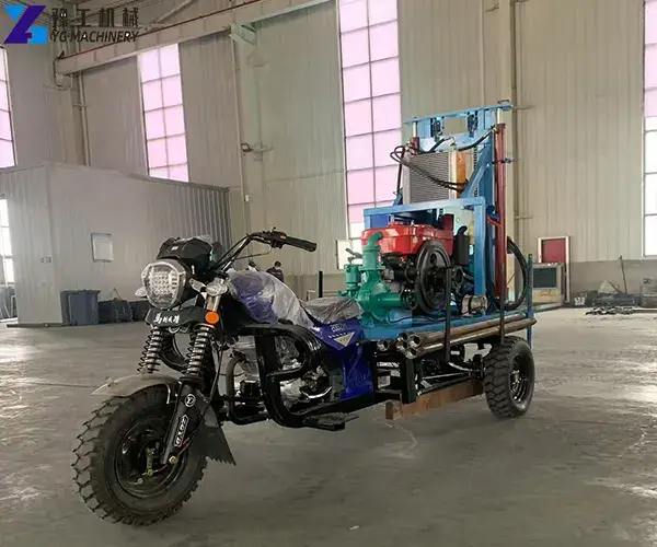 motorcycle-style small water well drilling rig